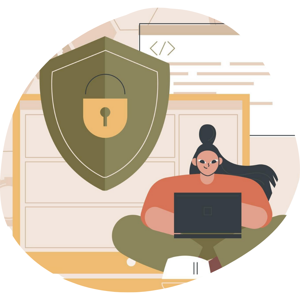 Privacy policy background illustration