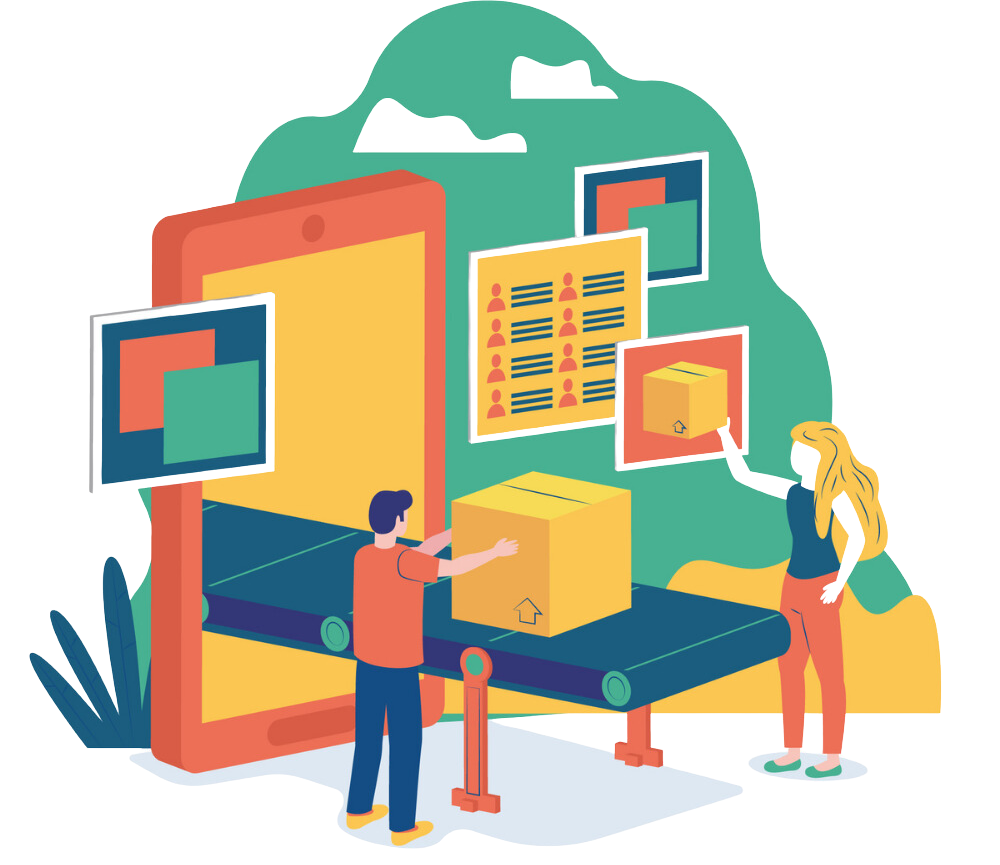 Team collaboration illustration